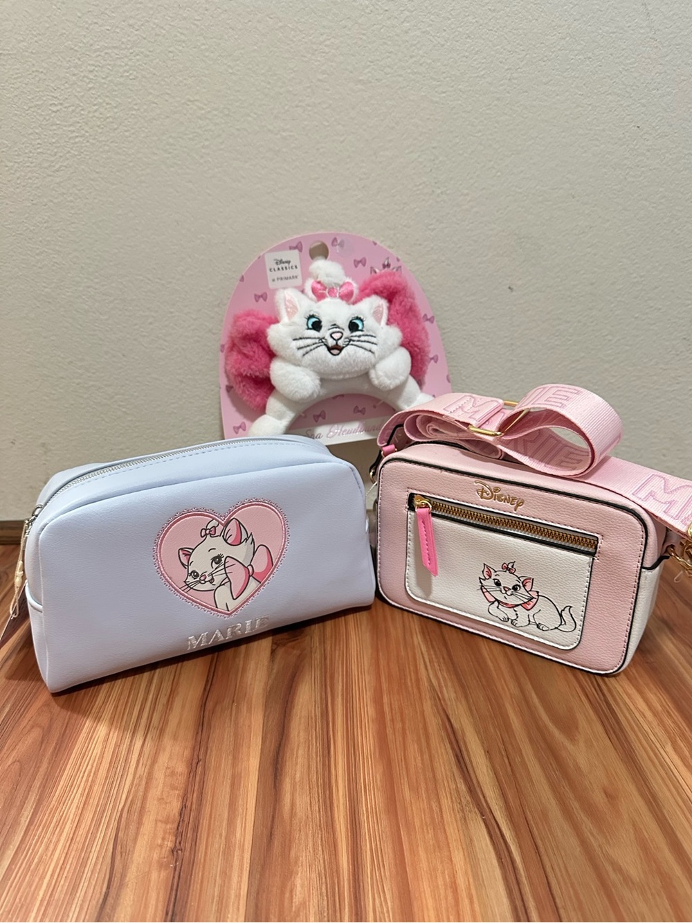 NWT Primark Disney Aristocats Marie Crossbody, Cosmetic Bag Headband Bundle